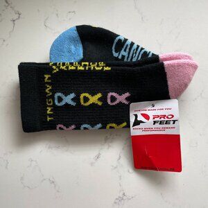 Pro Feet Performance Graphic Acrylic Blend Crew Socks Style 878 Blk Multi 9-11